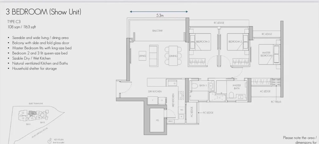 8@BT: two minutes' walk to Beauty World MRT, with a wide living room — Original photo 8
